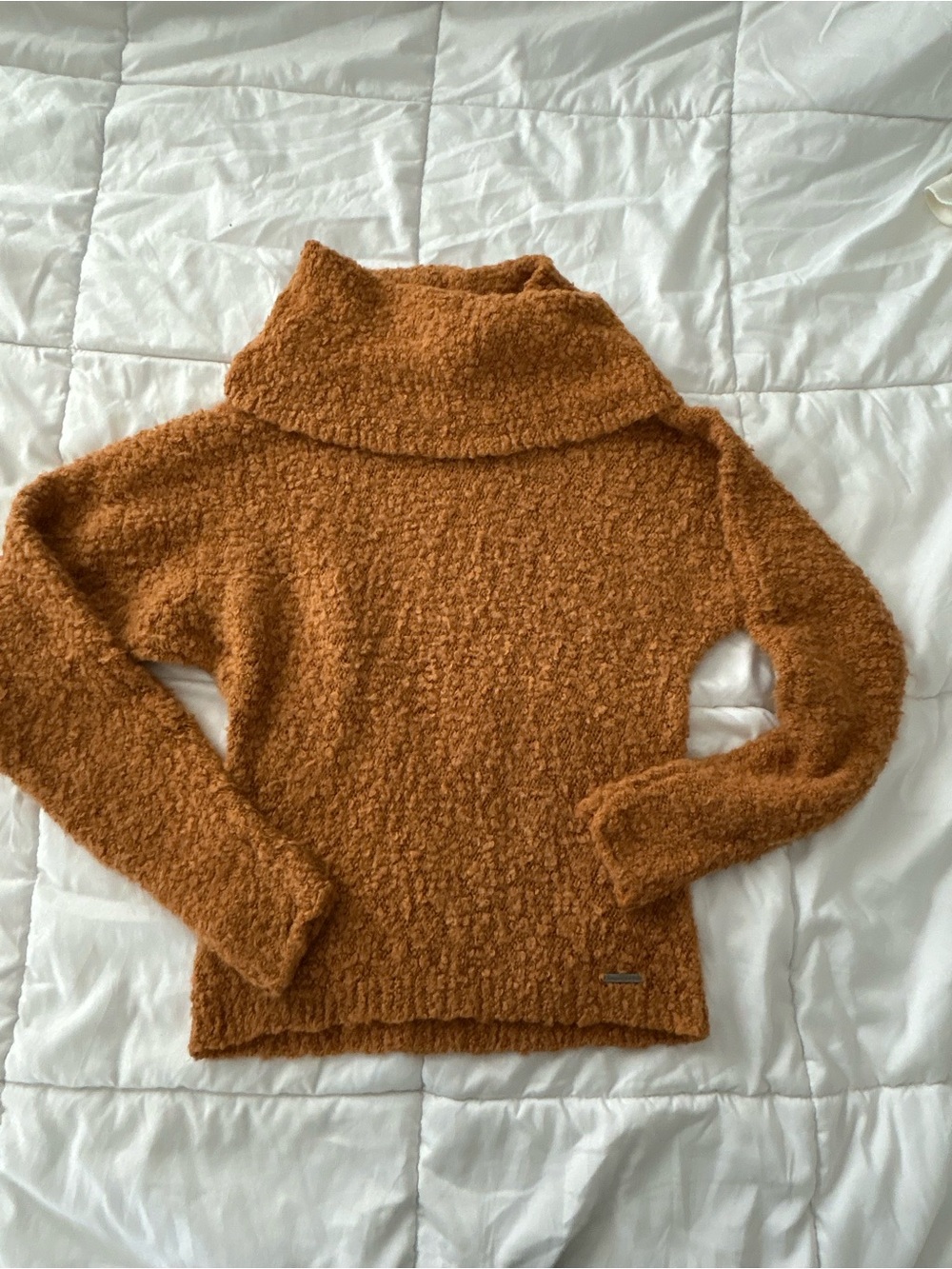 Abercrombie & Fitch Rust Cowl Neck Sweater